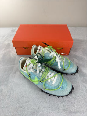 Nike x Off-White Waffle Racer Vivid Sky 2019 DS Size 8 W / 6.5 M Authentic